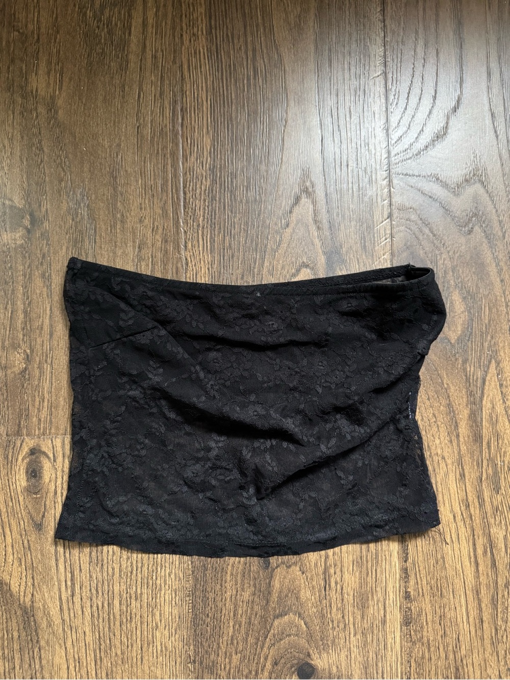 Edikted Black Floral Lace Tube Top